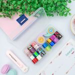 Kit Fita Adesiva Decorada Washi Tape com 20 Modelos Sortidos e 2 Dispensers 12 mm x 2,5 m - Importado