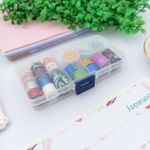 Kit Fita Adesiva Decorada Washi Tape com 20 Modelos Sortidos e 2 Dispensers 12 mm x 2,5 m - Importado