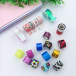 Kit Fita Adesiva Decorada Washi Tape com 20 Modelos Sortidos e 2 Dispensers 12 mm x 2,5 m - Importado
