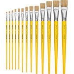 Pincel Chato Amarelo com Cerdas 815 Nº 2 ao 18 Unidade - Tigre | Artesanato
