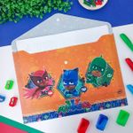 Pasta Malote A4 Laranja com Botão Pj Masks 332 mm x 237 mm - DAC