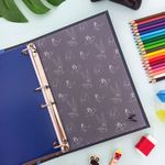 Fichário Tamanho Colegial Looney Tunes 19,5 cm x 25 cm com 48 Folhas e Divisórias - DAC