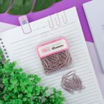 Clips Rosa com Glitter 28 mm 120 Unidades - Tilibra