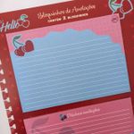 Bloco de Anotações Destacável Hello Cereja com 2 Bloquinhos de 20 Folhas - DAC