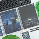 Caderno Uniersitário 1 Matérias 80 folhas Espiral AIR ATTACK - São Domingos