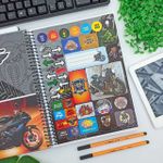 Caderno Universitário Motos 20 x 27,5 cm 80 Folhas - São Domingos