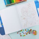 Kit Maleta de Atividades e Colorir Brincando com os Animais com 68 Adesivos - Tilibra