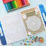 Kit Maleta de Atividades e Colorir Brincando com os Animais com 68 Adesivos - Tilibra
