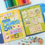 Kit Maleta de Atividades e Colorir Brincando com os Animais com 68 Adesivos - Tilibra