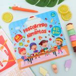 Kit Maleta de Atividades e Colorir Descobrindo os Alimentos com 68 Adesivos - Tilibra