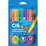 Caneta Hidrográfica Lavável ColorCis 12 Cores (Canetinhas) - Cis