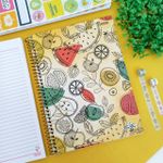 Caderno Espiral Capa Dura Universitário 1 Matérias Fru Fru 20 x 27,5 cm 80 Folhas - São Domingos