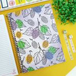 Caderno Espiral Capa Dura Universitário 1 Matérias Fru Fru 20 x 27,5 cm 80 Folhas - São Domingos