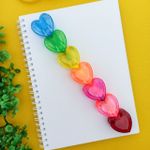 Caneta Marca Texto Coração 6 Cores - Importado