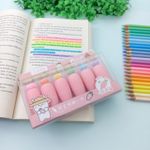 Caneta Marca Texto Morango 6 Cores - Importado