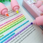 Caneta Marca Texto Morango 6 Cores - Importado