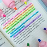Caneta Marca Texto Morango 6 Cores - Importado