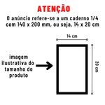Caderno Pequeno 1/4 Brochura Capa Dura Cyber 14 x 20 cm 80 Folhas - São Domingos