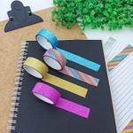 Kit Fita Washi Tape 4 Peças Shine - Importado