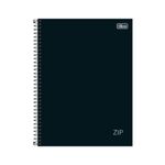 Caderno Universitário Espiral ZIP Preto 16 Matérias 256 Folhas - Tilibra
