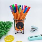 Porta Objetos de Vidro com Suporte de Metal - Importado
