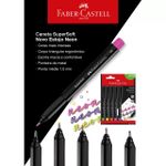 Caneta Hidrográfica Média Supersoft Pen Neon 1.0 mm com 5 Cores - Faber-Castell