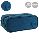 Estojo Duplo Grande Académie Azul - Tilibra