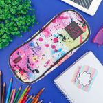Estojo Duplo Grande Académie Splashe Branco - Tilibra
