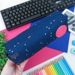 Estojo Escolar Simples Médio Académie Dots - Tilibra