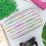 Estojo Escolar Telado Triplo Branco com Bolinha - Daterra