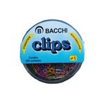 Clips Mini nº 5 com 200 Unidades (Dourado e Colorido) - Bacchi