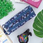 Estojo Escolar Duplo Camuflado Azul - Daterra