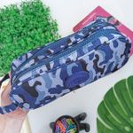 Estojo Escolar Duplo Camuflado Azul - Daterra