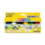 Tinta Guache com Pincel 6 Cores - Acrilex