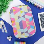 Estojo Box Formas Coloridas 100 Pens com 1 Divisória Colorido - Daterra | Jumbo Grande