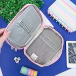 Estojo Box Formas Coloridas 100 Pens com 1 Divisória Colorido - Daterra | Jumbo Grande