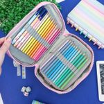 Estojo Box Formas Coloridas 100 Pens com 1 Divisória Colorido - Daterra | Jumbo Grande