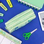 Estojo Escolar Triplo Nylon Verde Sereias - Daterra