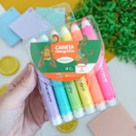 Kit Caneta Ponta Pincel Hidrocor Formato Lápis  c/6 cores - Leo&Leo (Leonora)
