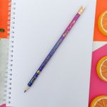 Lápis Grafite Doodles nº2 com Borracha Colorido (Laranja, Rosa Escuro, Roxo e Verde) - Tilibra