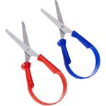Tesoura Escolar Vai e Vem 15 cm (Azul e Vermelha) - Faber-Castell