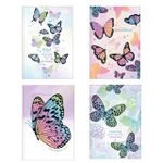 Caderno 1/4 Daisy Borboletas Brochura Costurado Capa Dura 14 x 20 cm 80 Folhas - Tilibra