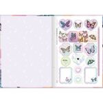 Caderno 1/4 Daisy Borboletas Brochura Costurado Capa Dura 14 x 20 cm 80 Folhas - Tilibra