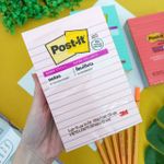 Bloco Adesivo Pautado Post-It Cubo 3 Cores 101 mm x 152 mm 270 Folhas - 3M