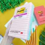 Bloco Adesivo Pautado Post-It Cubo 3 Cores 101 mm x 152 mm 270 Folhas - 3M