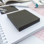 Bloco Adesivo Preto Quadrado 75 x 75 mm com 100 folhas - Interponte