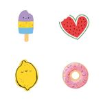 Borracha Plástica Food Trends (Donut, Limão, Melancia e Picolé) - Leo&Leo