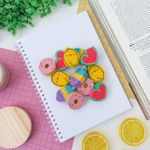 Borracha Plástica Food Trends (Donut, Limão, Melancia e Picolé) - Leo&Leo