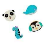 Borracha Plástica Pet Formas (Baleia, Dinossauro, Panda e Pinguim) - Leo&Leo