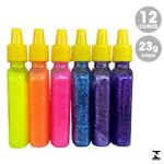 Cola Glitter 23g 12 Cores - Acrilex